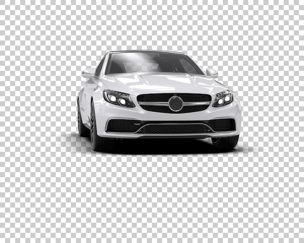 scene of modern car isolated on background 3d rendering illustration