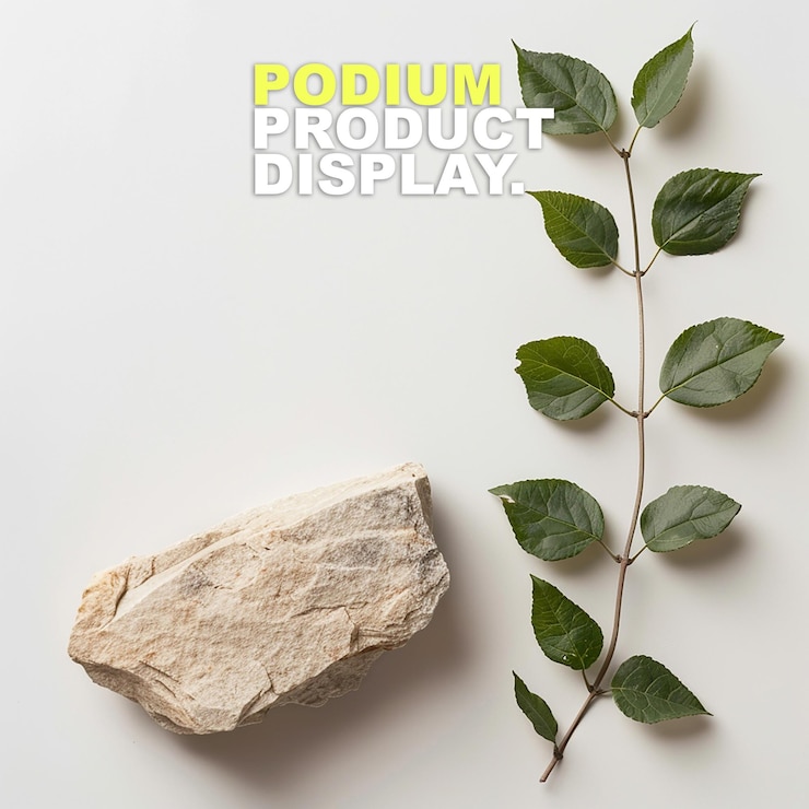 PSD scene podium stage display mockup for product presentation podium for product display showcase