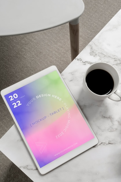 Scene with tablet device mock-up