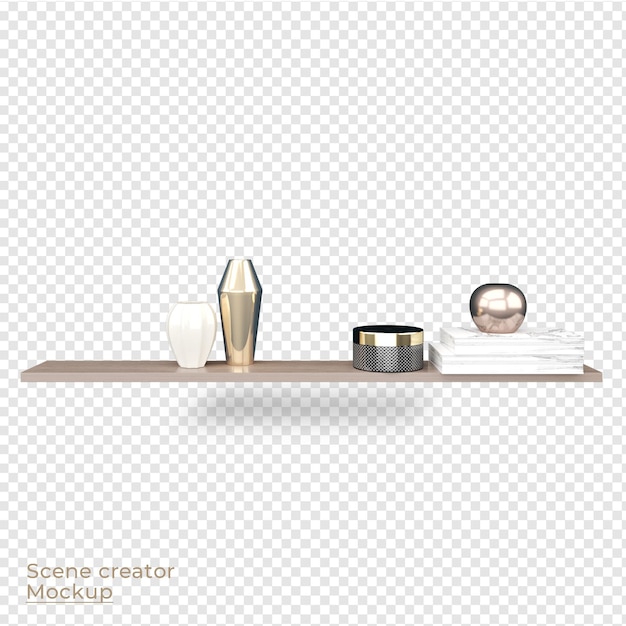Scenes creator Floating Wall Shelf and element decoration design