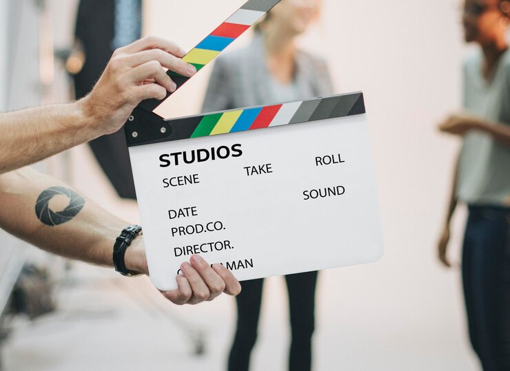 PSD behind the scenes movie clapboard