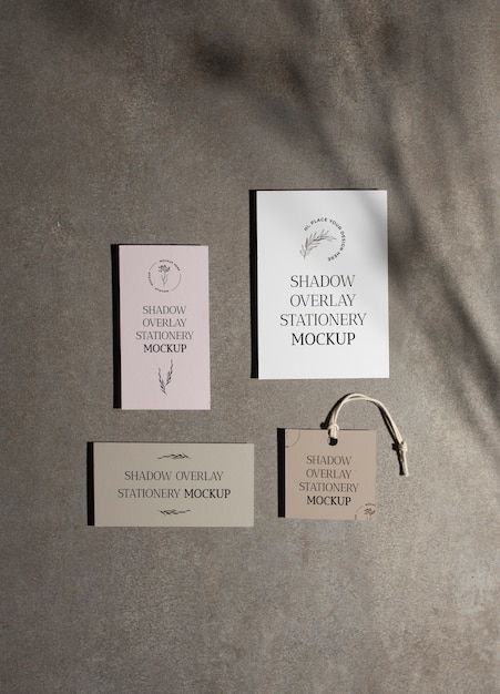 Schaduw overlay briefpapier mockup