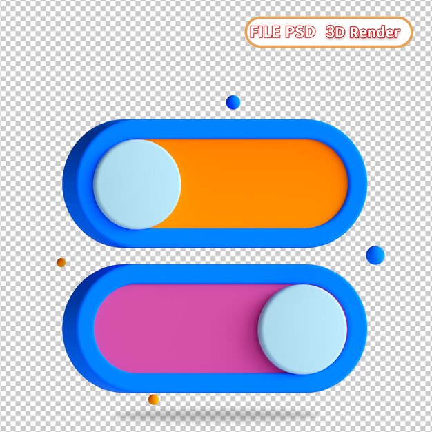 Schakel 3d-pictogram in