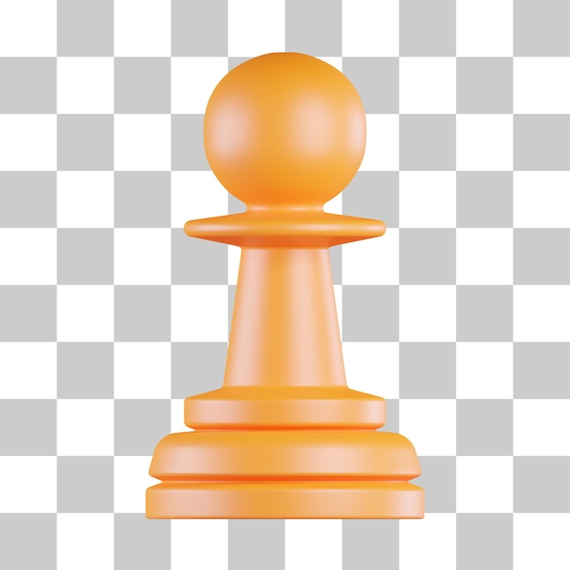 Schaken Pion 3D Pictogram