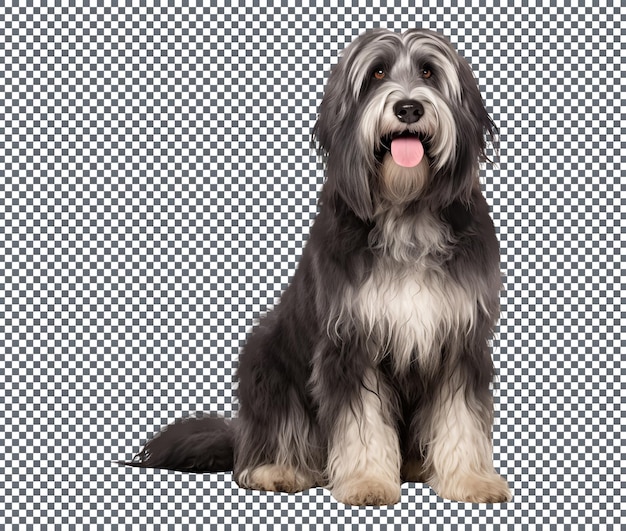 Schapendoes dog isolated on transparent background