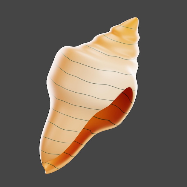 Schattig shellfish tropische shell onderwater pictogram seashell zomer symbool concept