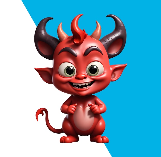 Schattige 3d-duivelsdemon