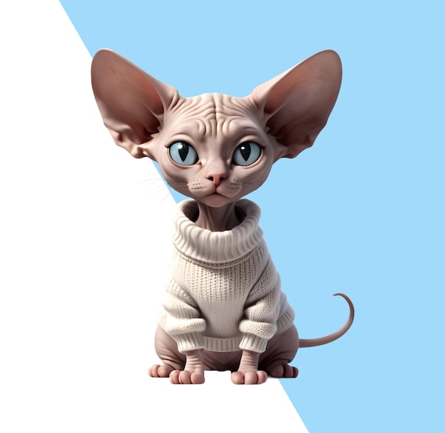 Schattige 3d siamese kat