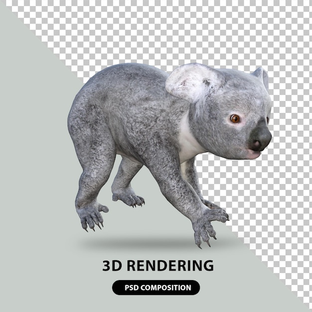 schattige koala 3D-rendering