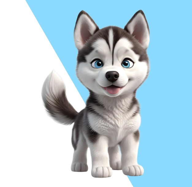 PSD schattige siberische husky puppy