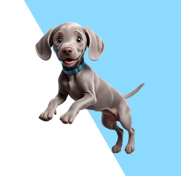 PSD schattige weimaraner-puppy