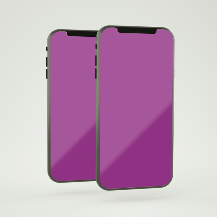 scherm smartphone mockup 3D-rendering