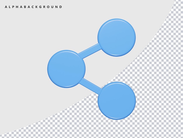 PSD scherp icoon 3d-rendering illustratie