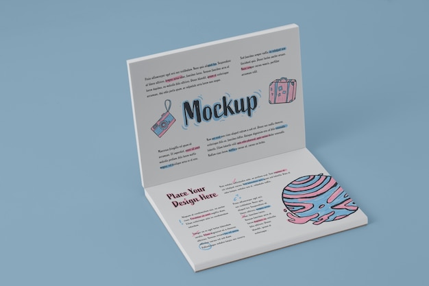 PSD schetsboek met mockup met potloodeffect