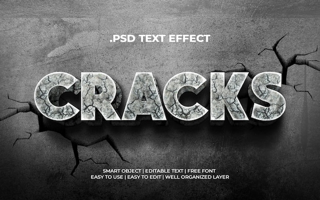 PSD scheurt teksteffect