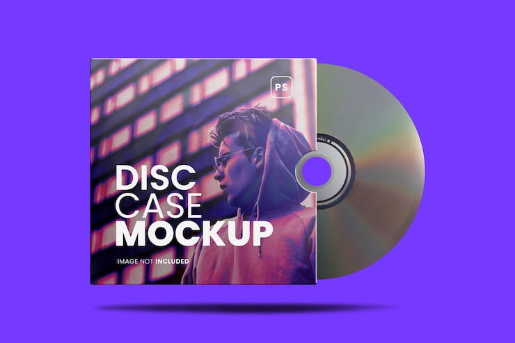 PSD schijfbehuizing mockup psd
