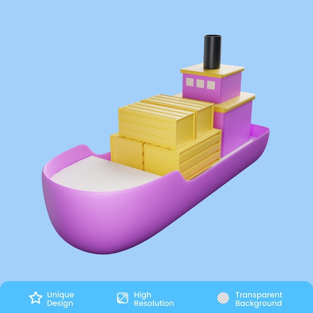 Schip 3d illustratie