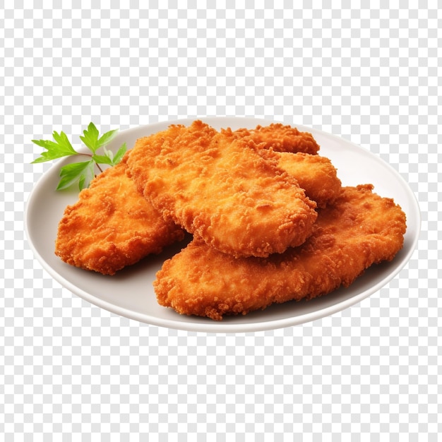 PSD schnitzel breaded cutlet izolowany na przezroczystym tle