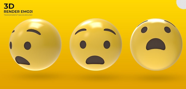 schok Emoji emoticon 3d render