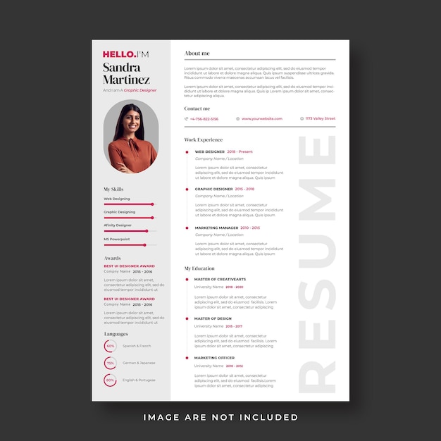 Schone en moderne CV-sjabloon