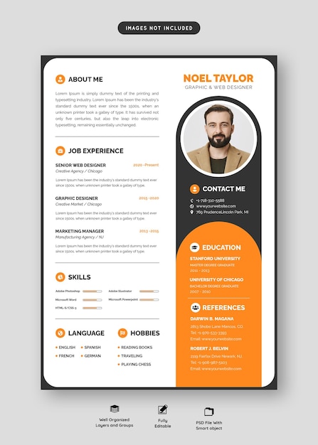 Schone en moderne CV-sjabloon