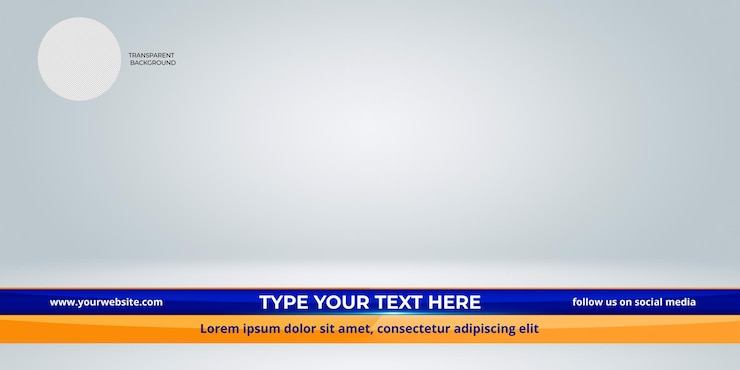 PSD schone en moderne nieuws sjabloon met tekst overlay en social media links