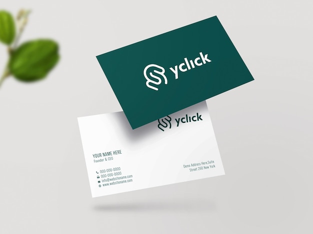 Schone minimale mockup voor visitekaartjes