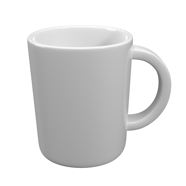 Schone witte koffiekop op witte achtergrond