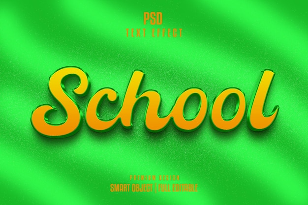 School 3d text effect