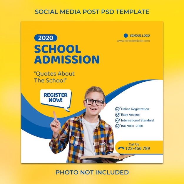 school admission banner template
