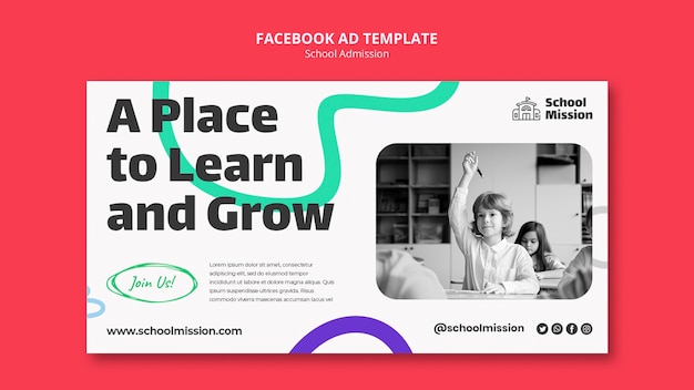 PSD school admission facebook template