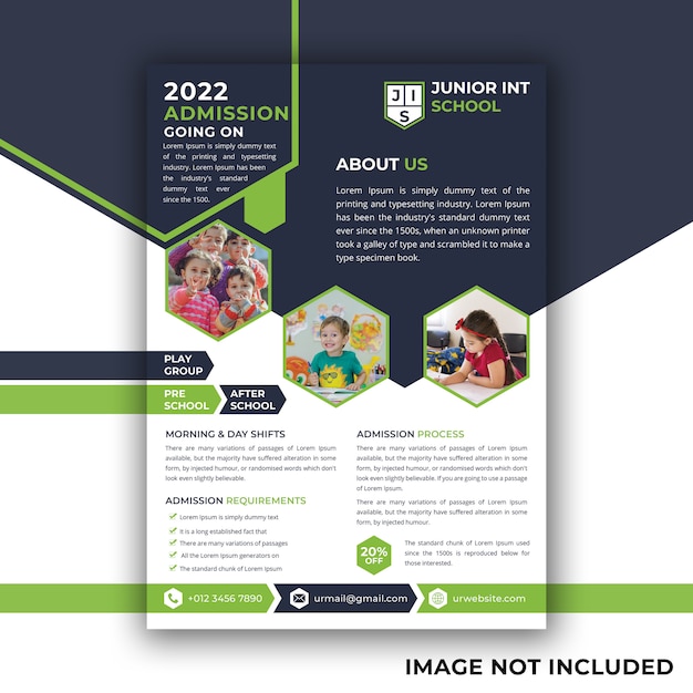 PSD school admission flyer template