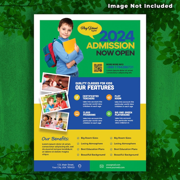 PSD school admission open ad flyer