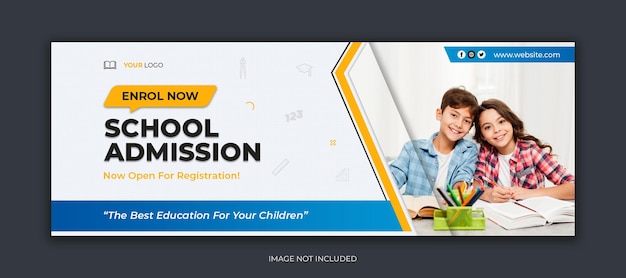 PSD school admission social media facebook cover template