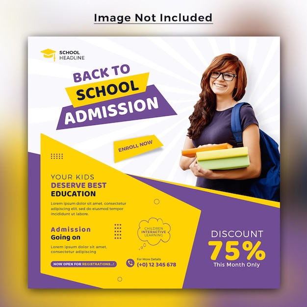 School admission social media post