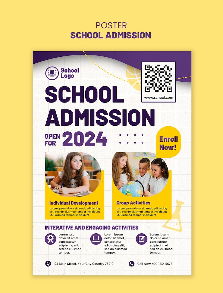 PSD school admission template design