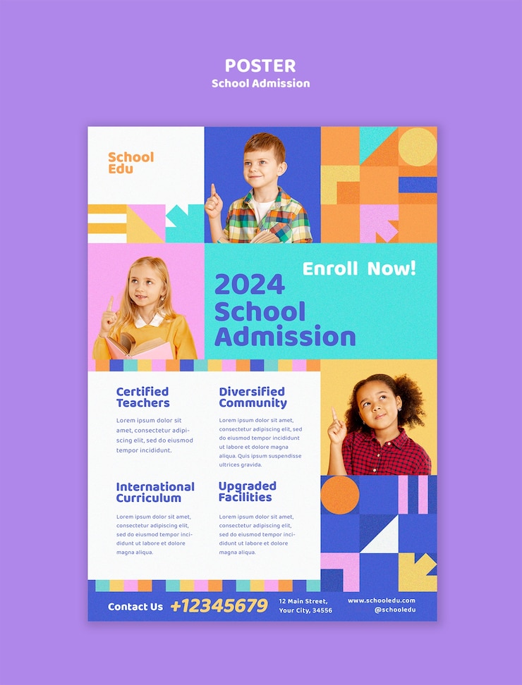 PSD school admission template design