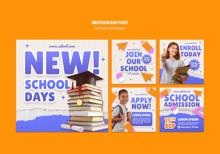 PSD school admission template design