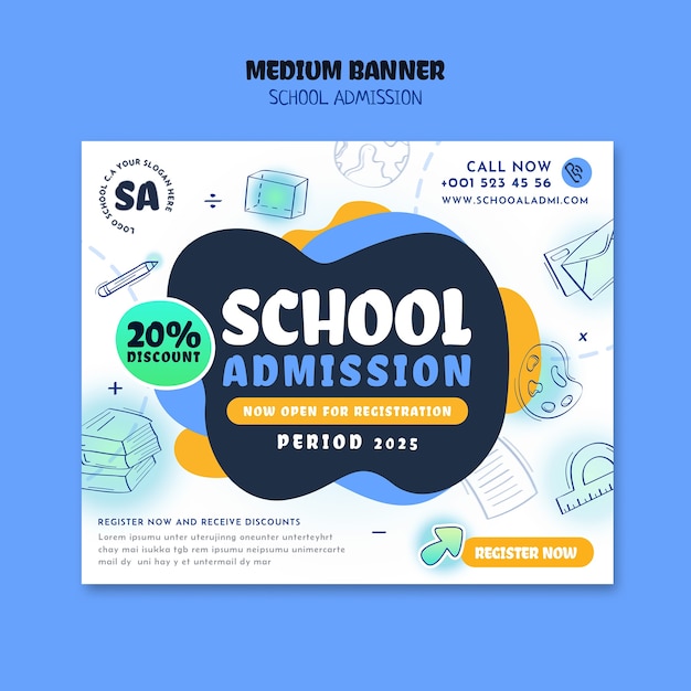 School admission template design