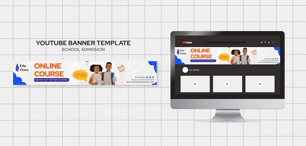 PSD 학교 입학 youtube 배너 템플릿