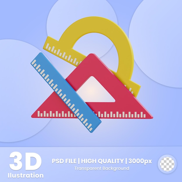 PSD 学校と教育 3d アイコン