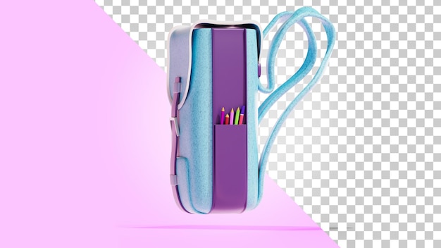 School backpack isolated School College Backpack 3d render School bag