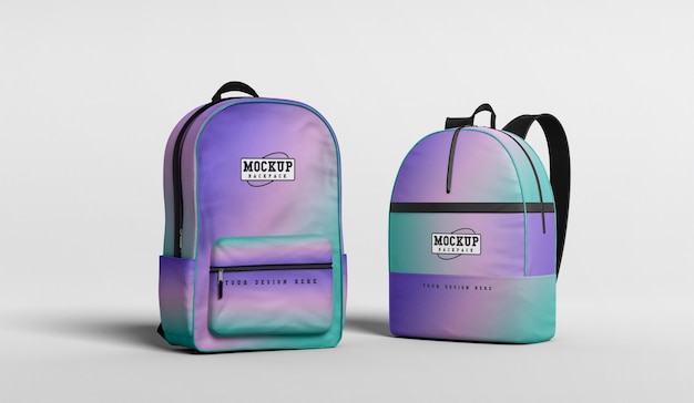 PSD school backpack mockup design