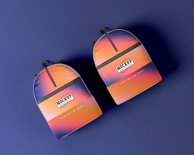 School backpack mockup design