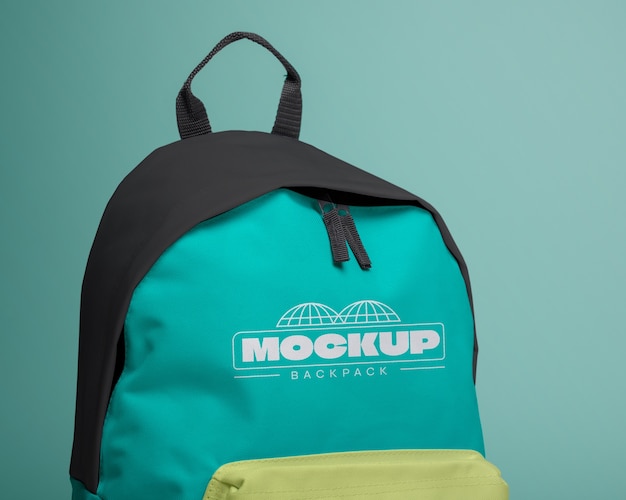 School bag for books and supplies mock-up