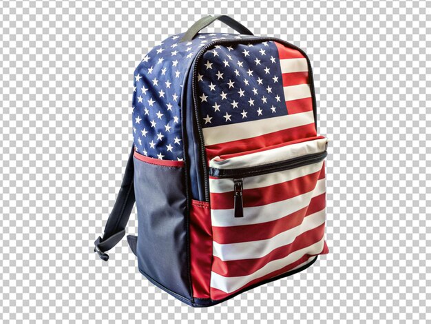 PSD school bag with american flag