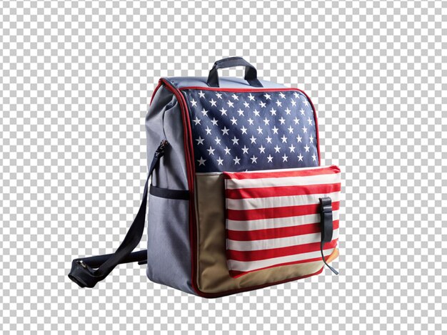 PSD school bag with american flag