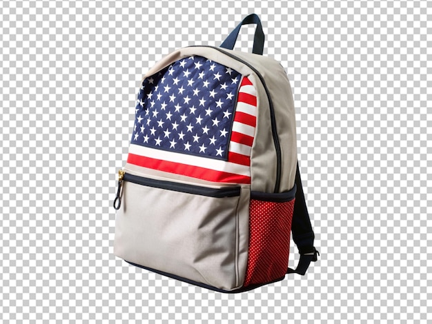 PSD school bag with american flag