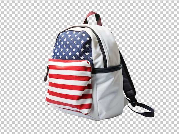 PSD school bag with american flag