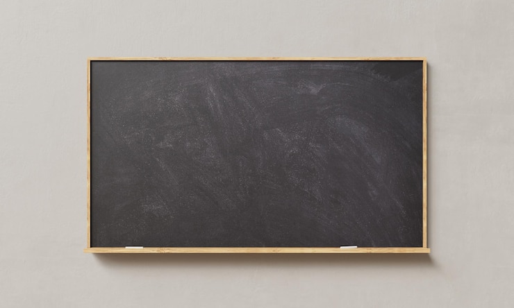 PSD school blackboard mock up 3d rendering